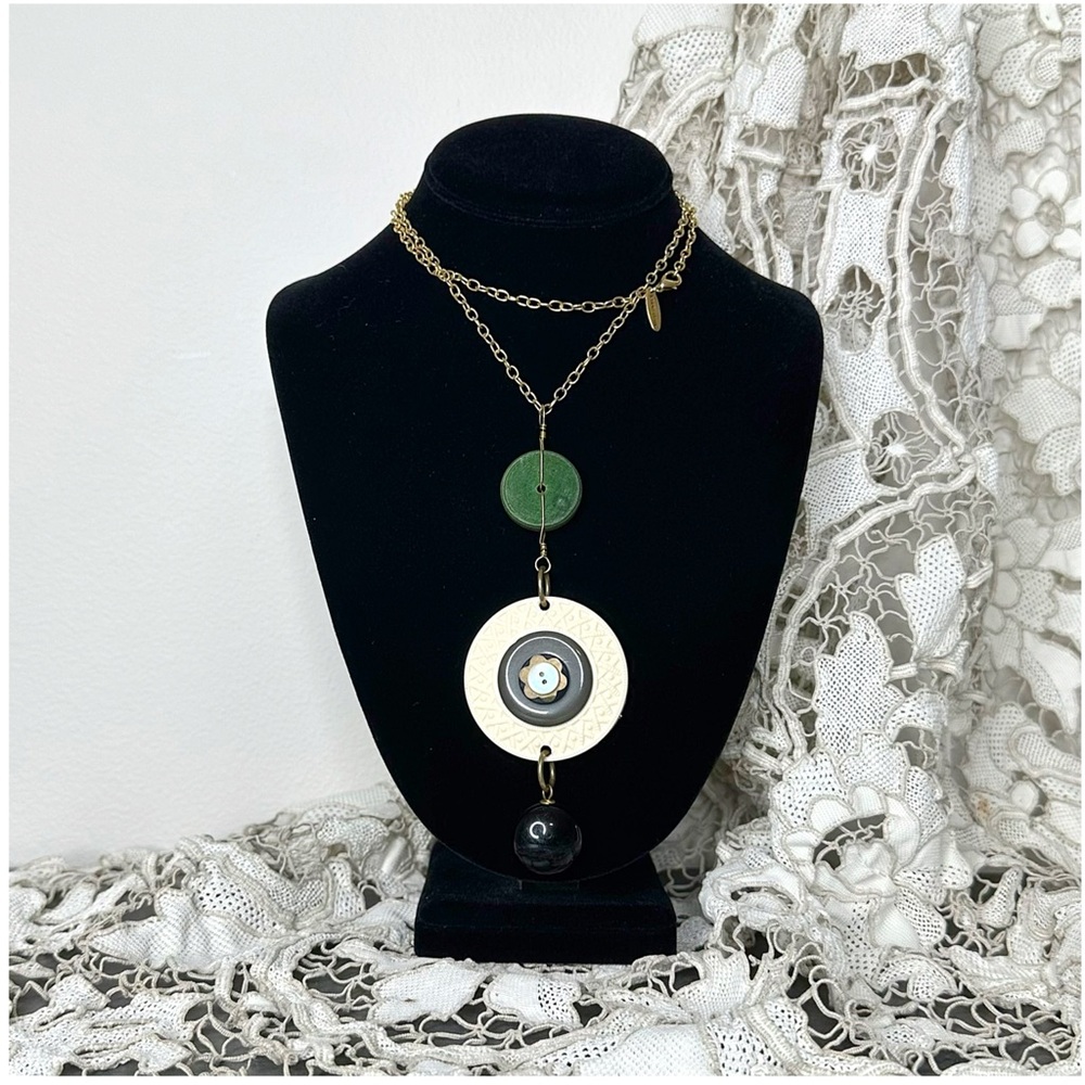 Anthro “Crème de Menthe Necklace” by Lenora Dame